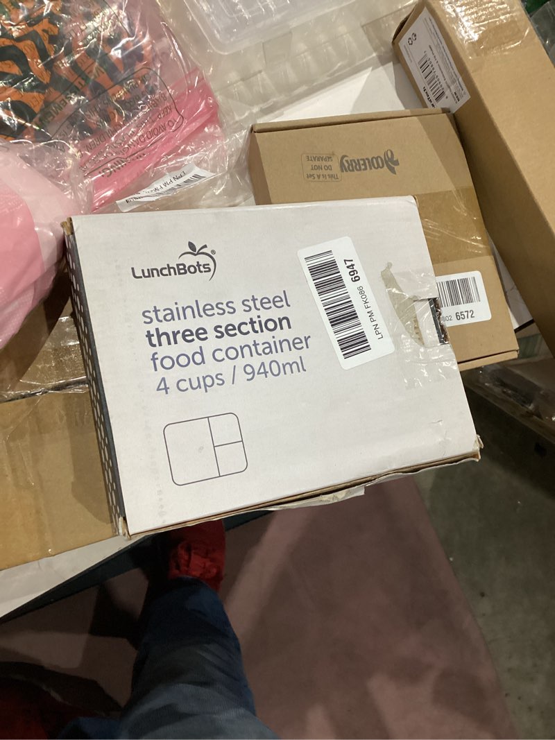 Condition photo showing Good Condition for LunchBots Large Trio Stainless Steel Lunch Container -Three Section Design for Sandwich and Two Side