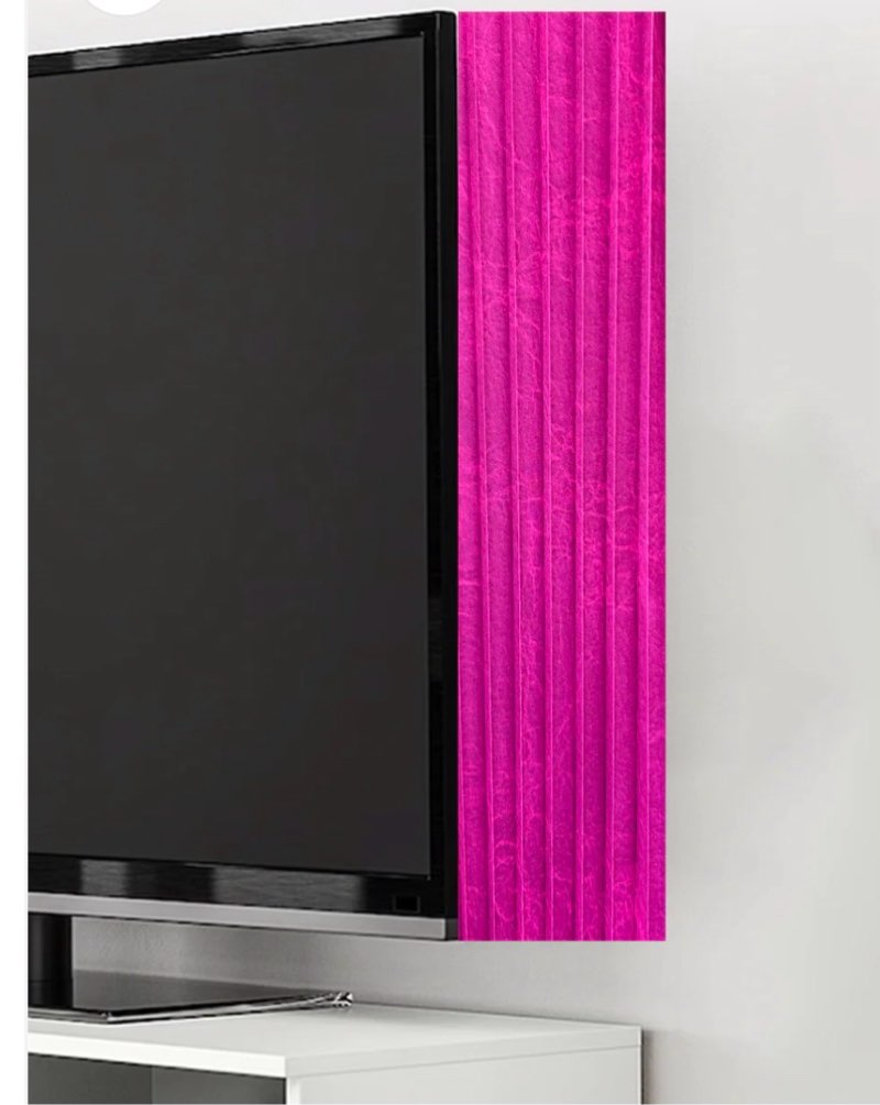 TV Bling Curtains for TVs - Decorative TV Covers for Flat Screens, Customizable Size with 18 Color Pink