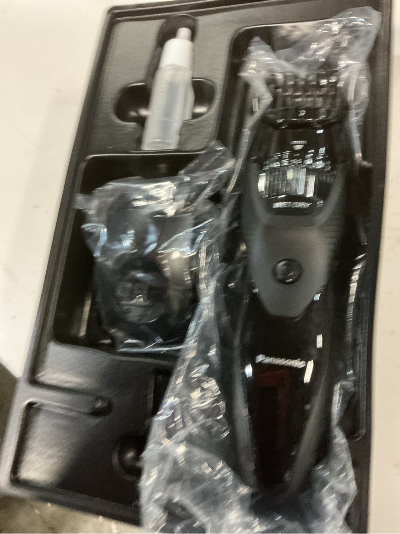 Condition photo showing As Is for panasonic cordless beard trimmer for men with precision dial, 19 adjustable length settings, rechargeable battery, washable - er-gb42-k (black) er-gb42-k 0.5-10mm hair length
