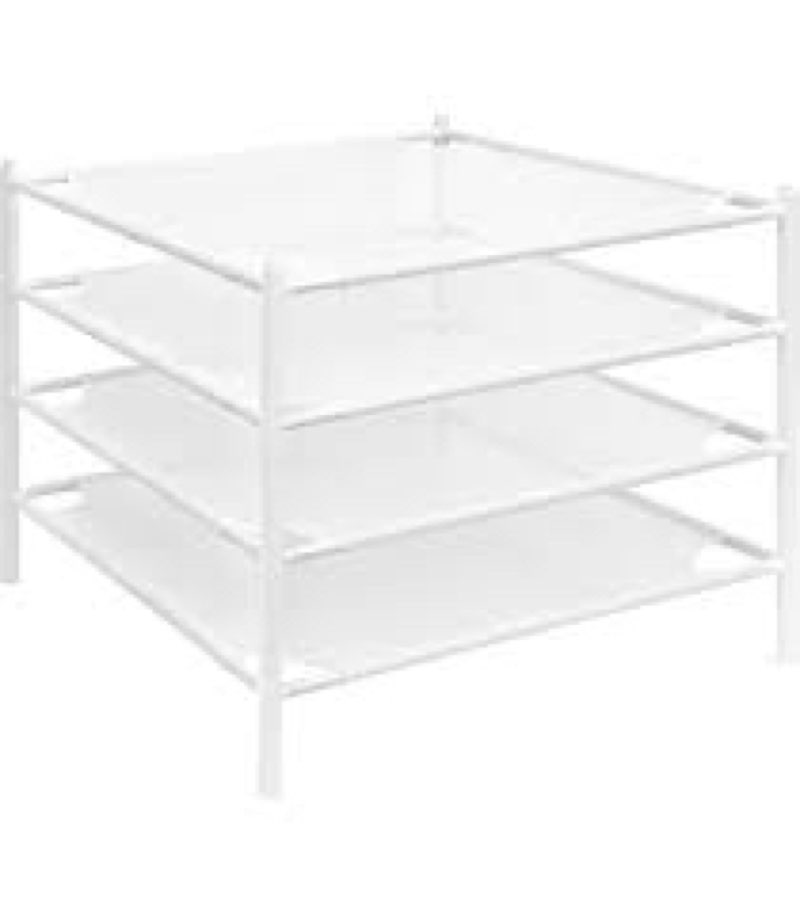 CASOLLY 6 Layer Sweater Drying Rack Mesh Foldable,Stackable,White