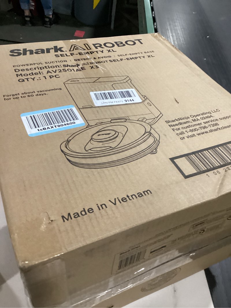 Condition photo showing Good Condition for Shark AV2501AE AI Robot Vacuum with XL HEPA Self-Empty Base, Bagless, 60-Day Capacity, LIDAR Navigat