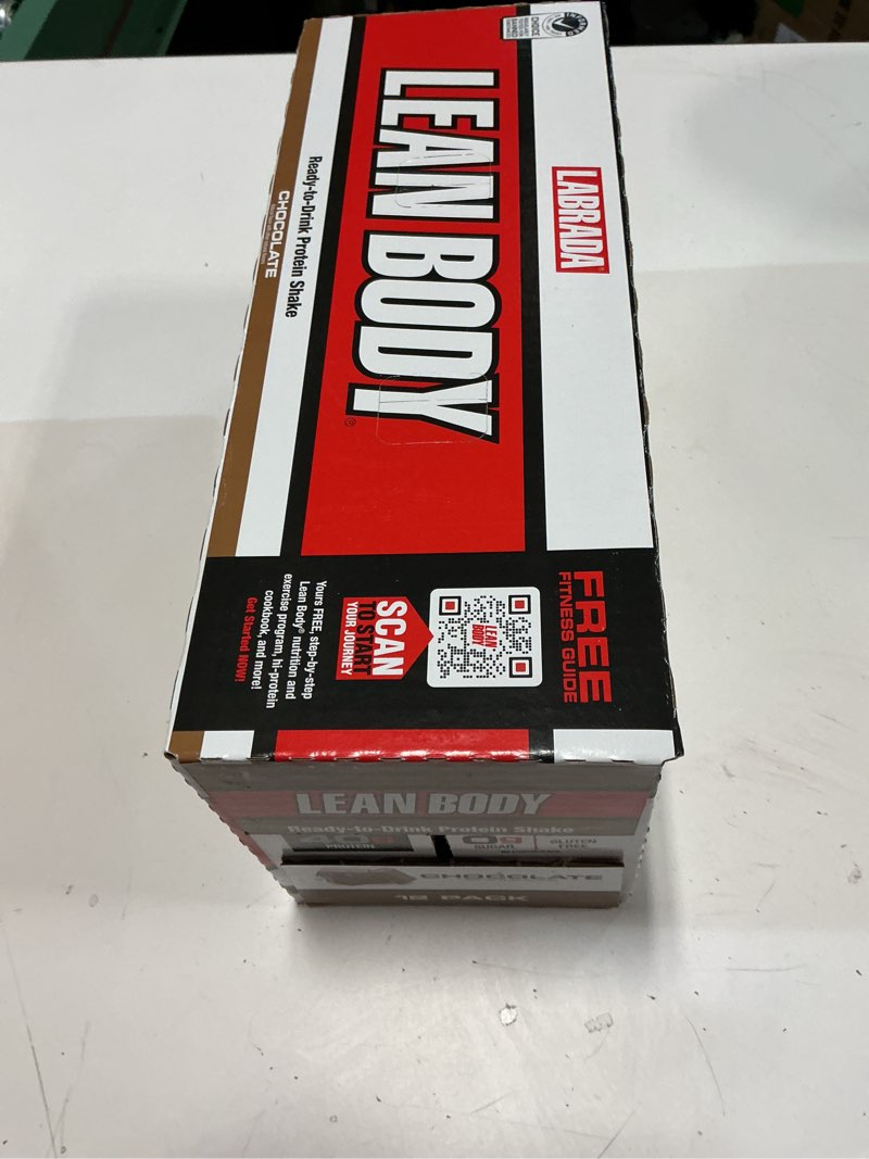Condition photo showing Good Condition for (Best by OCT-2025)Labrada Lean Body Ready-to-Drink Chocolate Protein Shake, 40g Protein, Whey Blend, 0 Sugar, Gluten Free, 22 Vitamins & Minerals, LABRADA, 17 Fl Oz (Pack of 12) Chocolate 204 Fl Oz (Pack of 1)