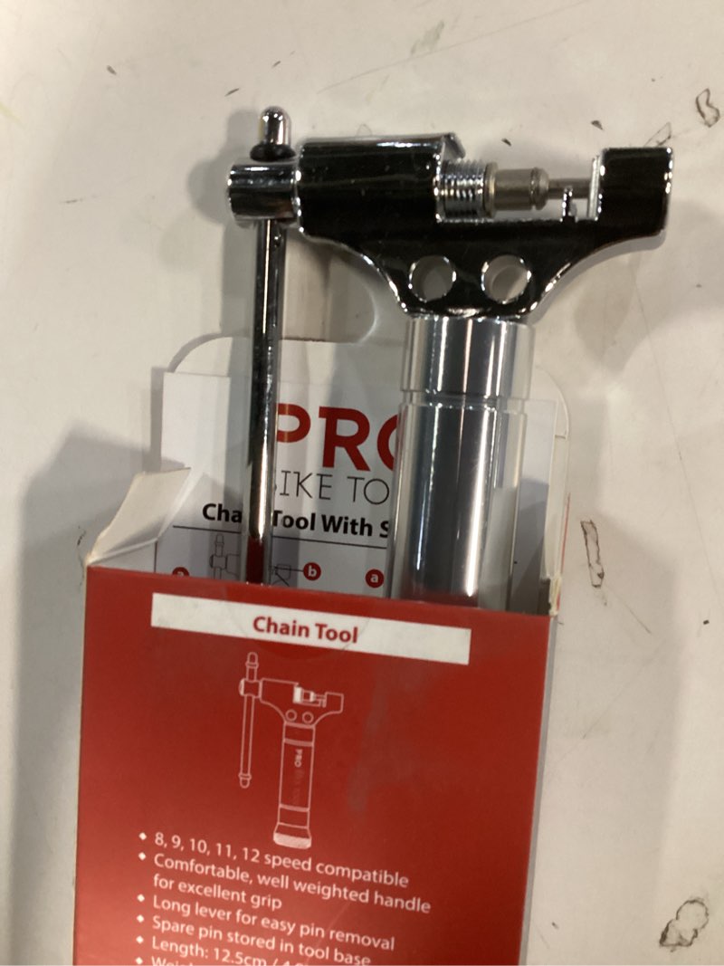 Condition photo showing New/Like New for pro bike tool bike chain tool with spare pin (silver)