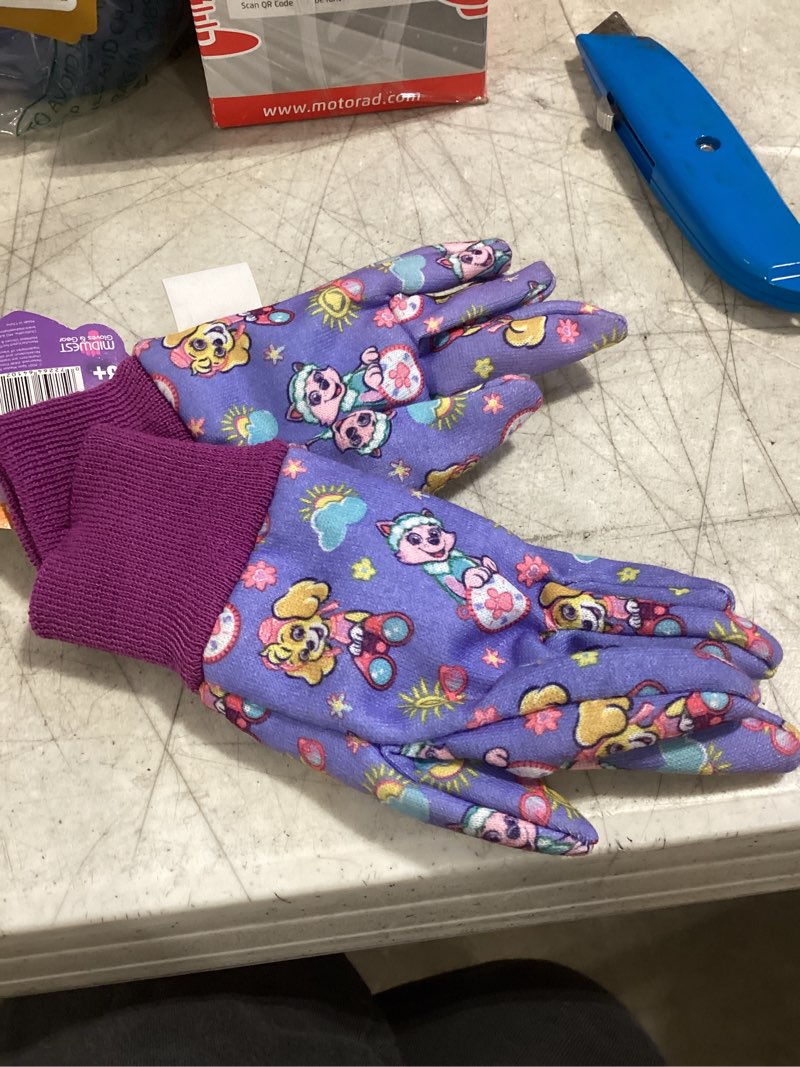 Condition photo showing Good Condition for midwest quality gloves nickelodeon paw patrol one size fits all multicolored gardening gloves