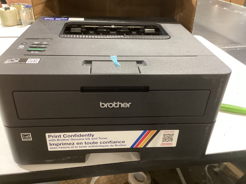 Condition photo showing As Is for brother dcp-l2640dw wireless compact monochrome multi-function laser printer with copy and scan, duplex, mobile, black & white | includes refresh subscription trial(1), works with alexa new printer