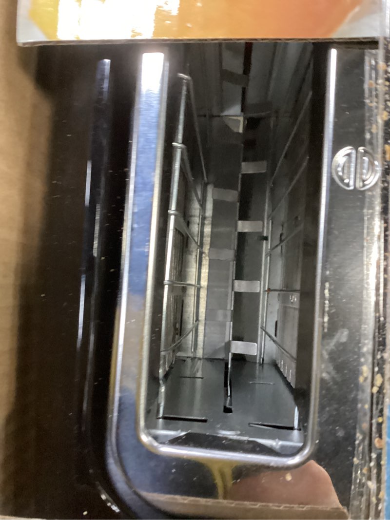 Condition photo showing As Is for BLACK+DECKER 2-Slice Toaster, T2569B, Extra Wide Slots, 6 Shade Settings, 850 Watts, Crumb Tray, Cancel Button Black 2-Slice (Pack of 1)