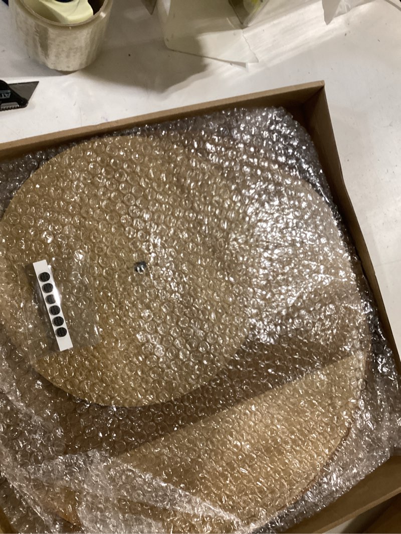 Condition photo showing New/Like New for 18" acacia wood lazy susan organizer kitchen turntable for cabinet pantry table organization acacia medium rim 18"