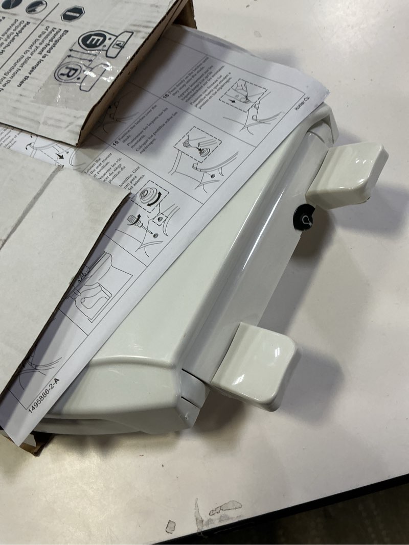 Condition photo showing As Is for KOHLER CACHET® Nightlight Soft Close Toilet Seat Elongated, ReadyLatch®, Grip-Tight Hardware, White White Elongated Night Light