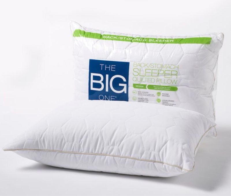The Big One Quilted Back/Stomach Sleeper Pillow Medium