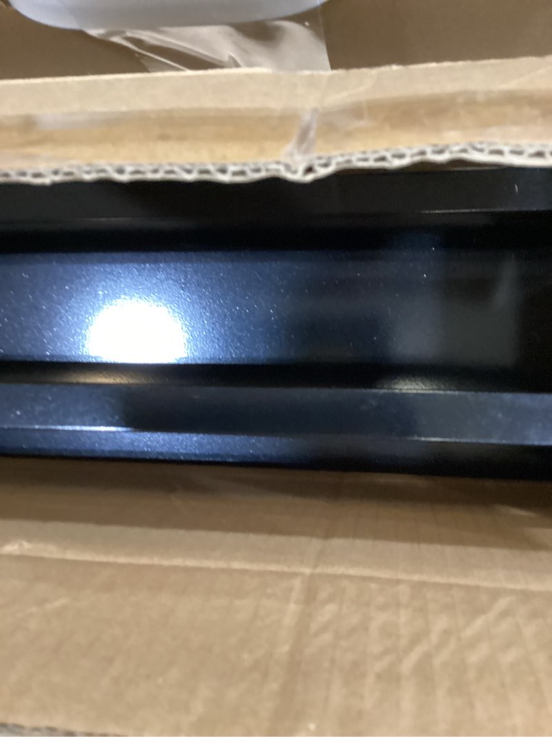 Condition photo showing Good Condition for no-drill 2-tier wall mounted shoe rack hanger shelf towel holder - magnetic shoe storage organizer for rv entryway iron door closet, 19.68" x 4.33" x 4.72" 19.68" x 4.33" x 4.72" black