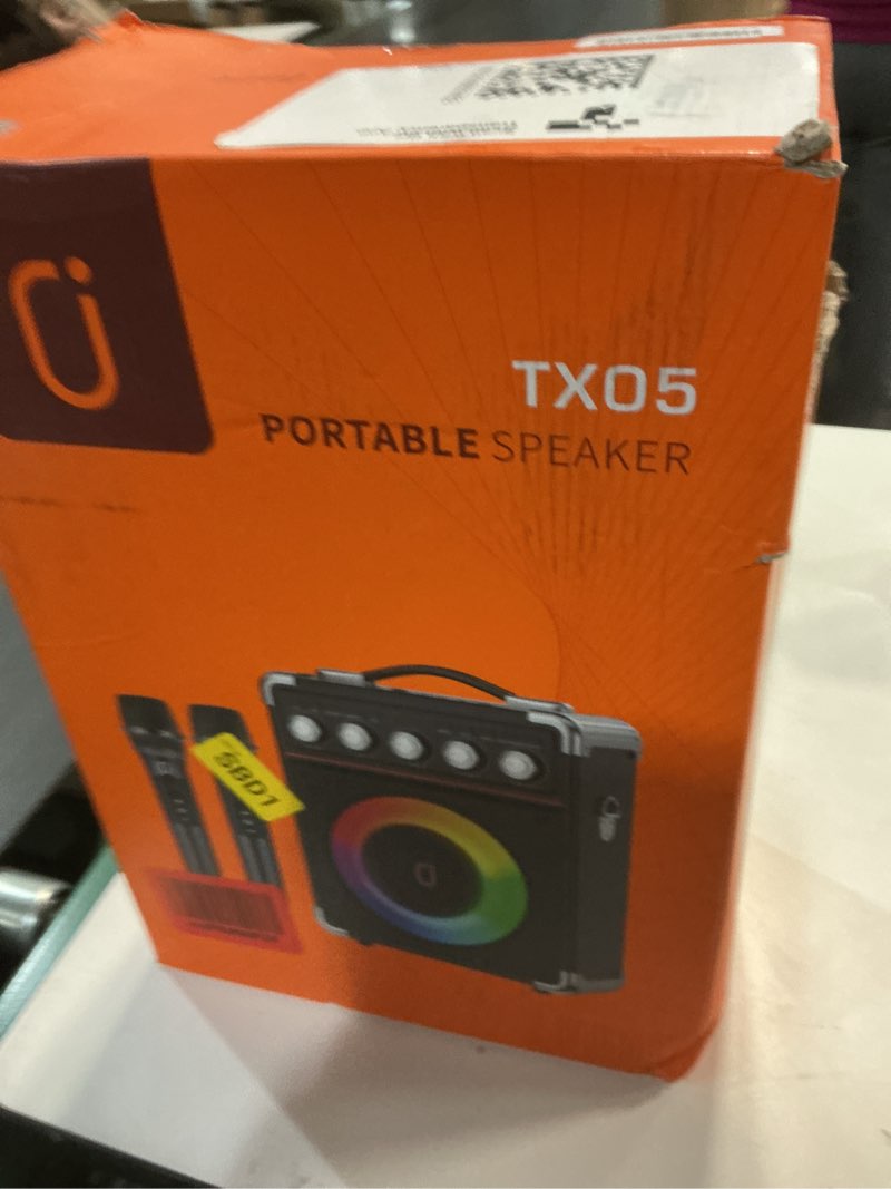 Condition photo showing New/Like New for Karaoke Machine for Adults with 2 Wireless Microphones, Portable Bluetooth 5.3 Speaker with Bass/Treble/Echo Adjustment, PA System with Remote Control, Supports TWS/TV/TF Card/USB/AUX 100W-Black