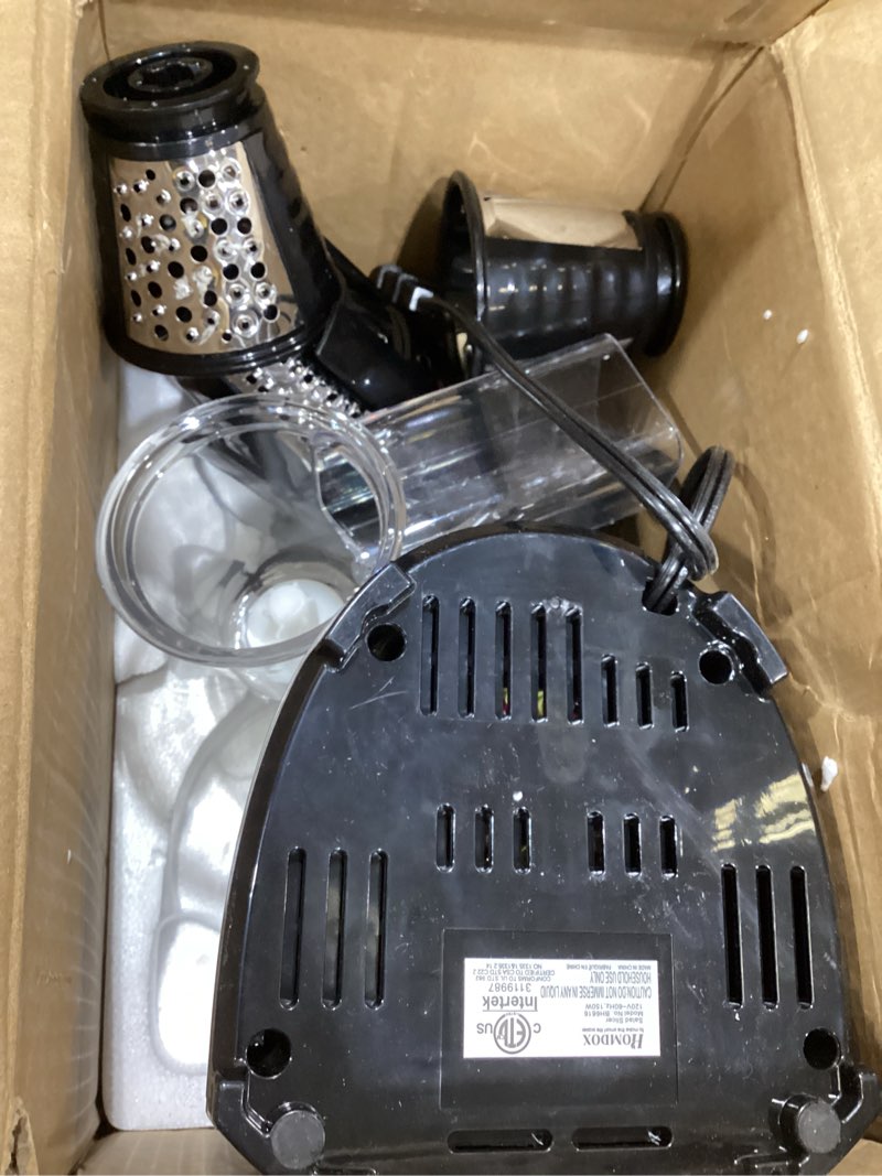 Condition photo showing Good Condition for electric cheese grater, professional electric slicer shredder, 150w cheese grater/chopper salad maker, shredder for home kitchen use with one-touch control | 5 free attachments