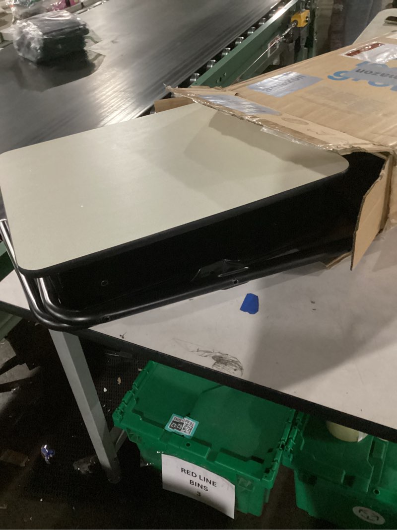Condition photo showing Good Condition for ECR4Kids Open Front Desk with Metal Storage Book Box, Adjustable, Classroom Furniture, Maple/Black Maple and Black Book Box Desk