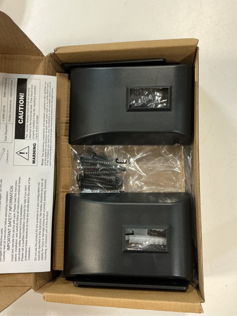 Condition photo showing Good Condition for suptek speaker wall mounts, dual speaker stands for surround sound speakers, universal bracket, tilt swivel shelves up to 55lbs black (2 pack) standard--black