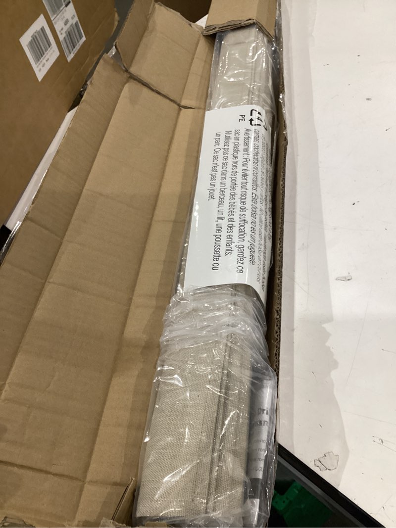 Condition photo showing Good Condition for unishades 100% blackout no tools no drill cordless roman shades for windows, size 47 3/4" w × 60" h (for windows 48" w × 60" h) blackout - beige blackout - beige 48" w × 60" h