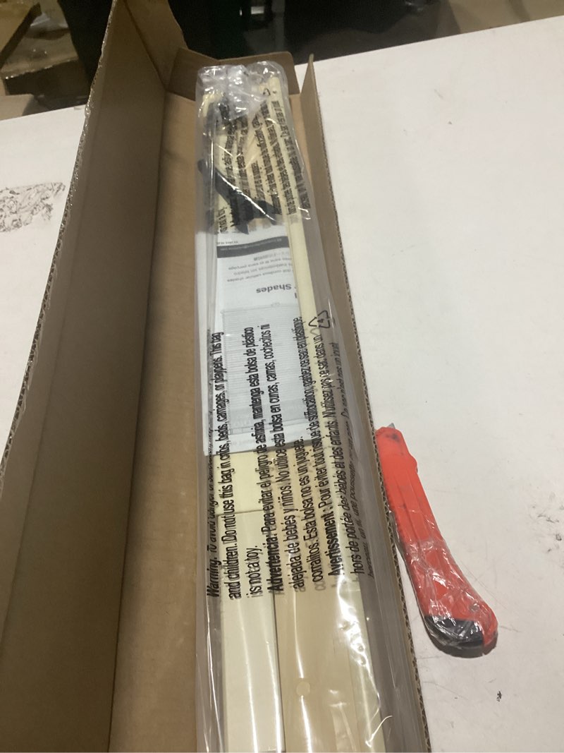 Condition photo showing Good Condition for lazblinds cordless cellular shades, no tools no drill light filtering honeycomb shades pleated blinds for windows, 25'' w x 64'' h, alabaster light filtering-alabaster 25'' w × 64'' h