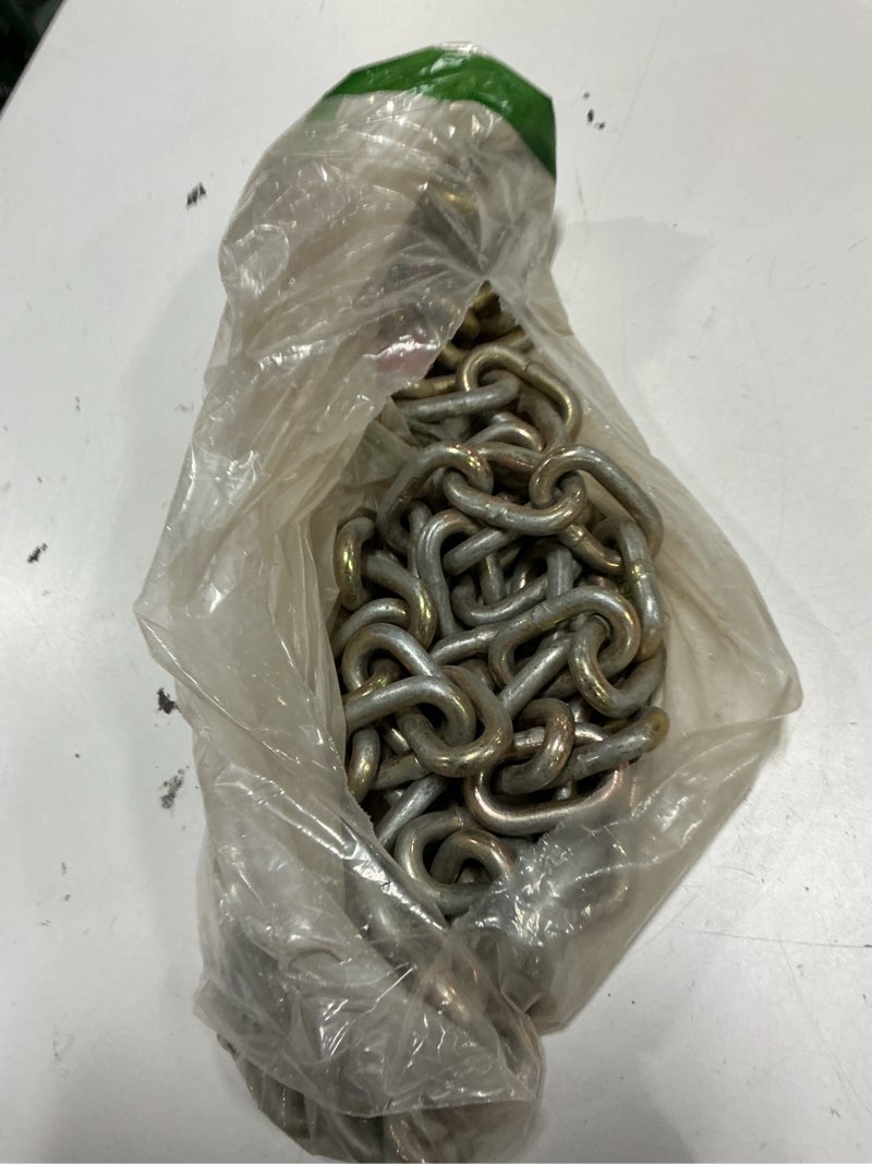 Condition photo showing As Is for sparkwhiz winch choker chain 5/16" x 7ft with choker hook w/steel probe stake 14" for removal of logs, load limit 2 ton