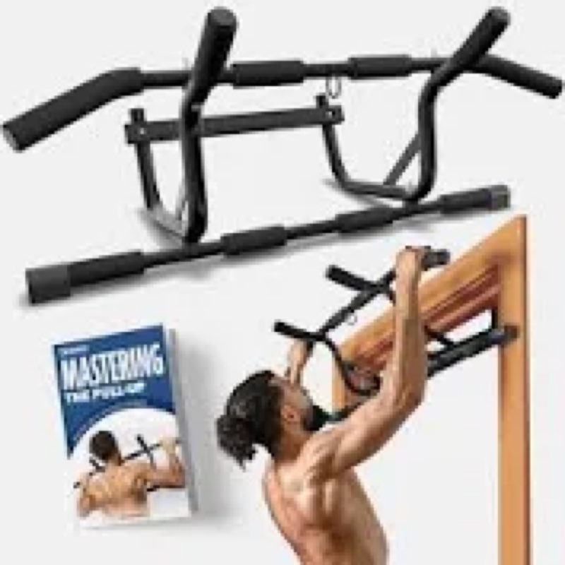 EPHESPORT New Version Pull Up Bar with Resistance Bands, No Screwing Pullup Bar for Doorway, Chin Up