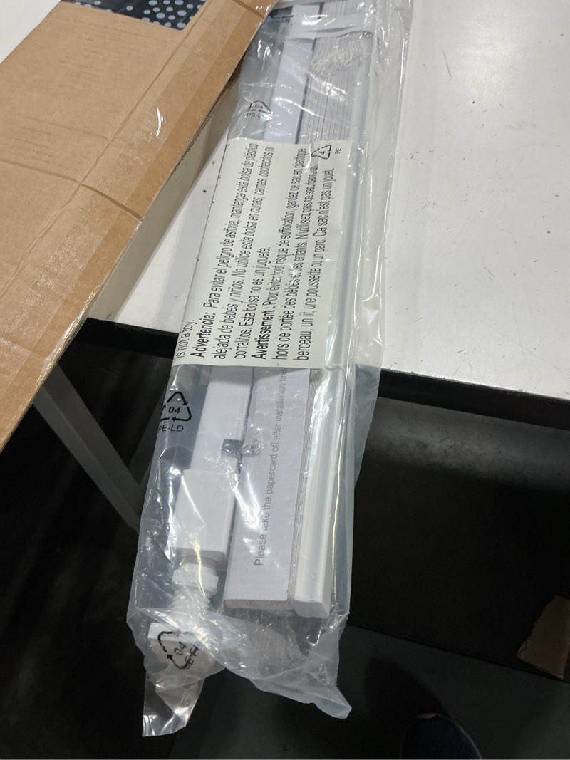 Condition photo showing New/Like New for no drill blinds for windows 1" vinyl l-shaped slats cordless mini blinds for home, for window size 34" w × 36" h white white 34" w × 36" h