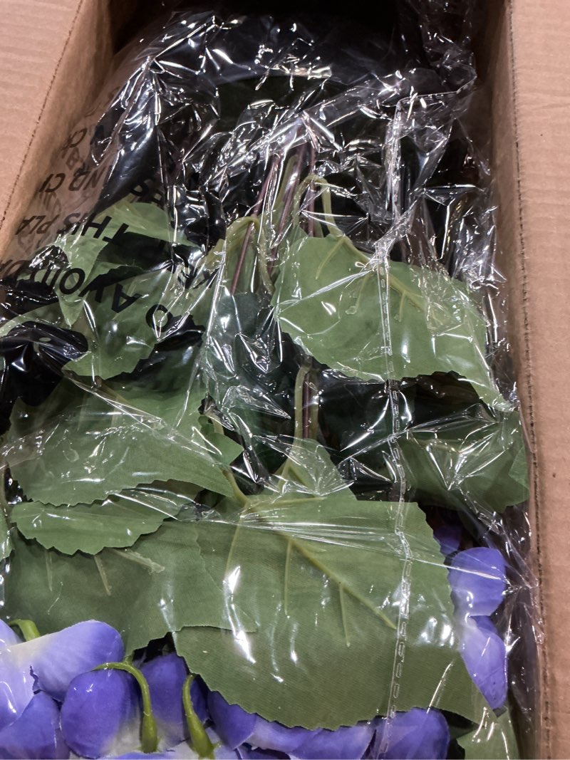 Condition photo showing New/Like New for FOTEEWL Artificial Hydrangea Flower Topiary Trees - 2 Sets Faux Silk Flower Potted Plant, UV Resista
