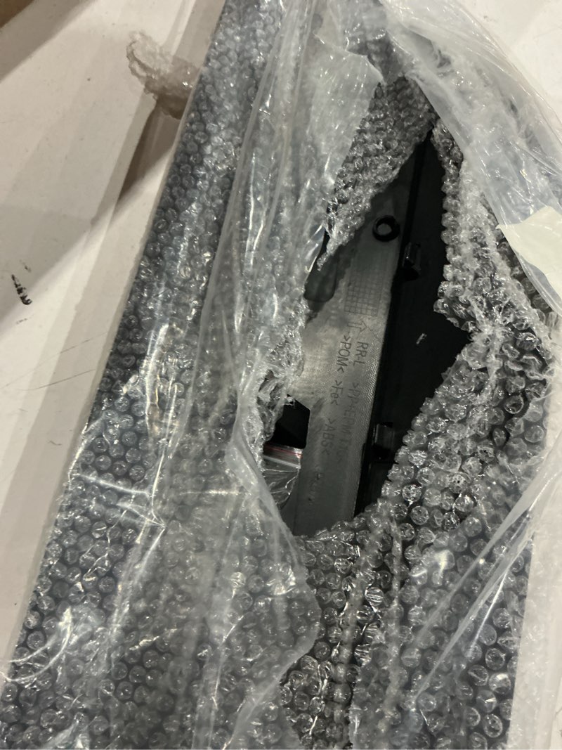 Condition photo showing As Is for driver side front lower door trim molding, compatible with nissan rogue 2021-2023 (1.5l l3/2.5l l4), replacement for# 80871-6rr0a 808716rr0a - decorative door protection panel (rear left door)
