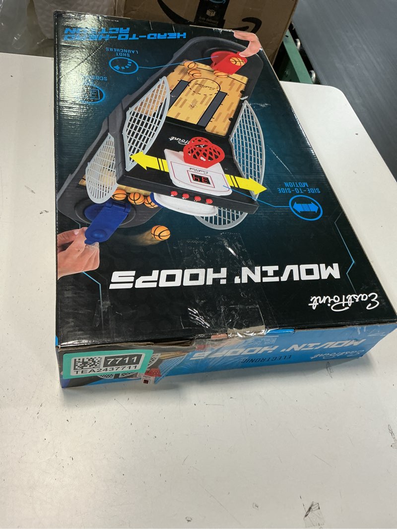 Condition photo showing New/Like New for Electronic Tabletop Movin' Hoops Mini Arcade Basketball Game by EastPoint