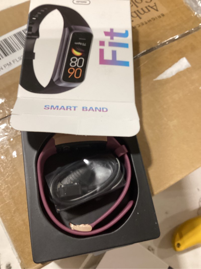 Condition photo showing Good Condition for fitness tracker, fitness watch with 24/7 heart rate blood oxygen sleep monitor, 1.10" amoled hd touch color screen step counter, activity trackers pedometer health smart watch for women men bordeaux