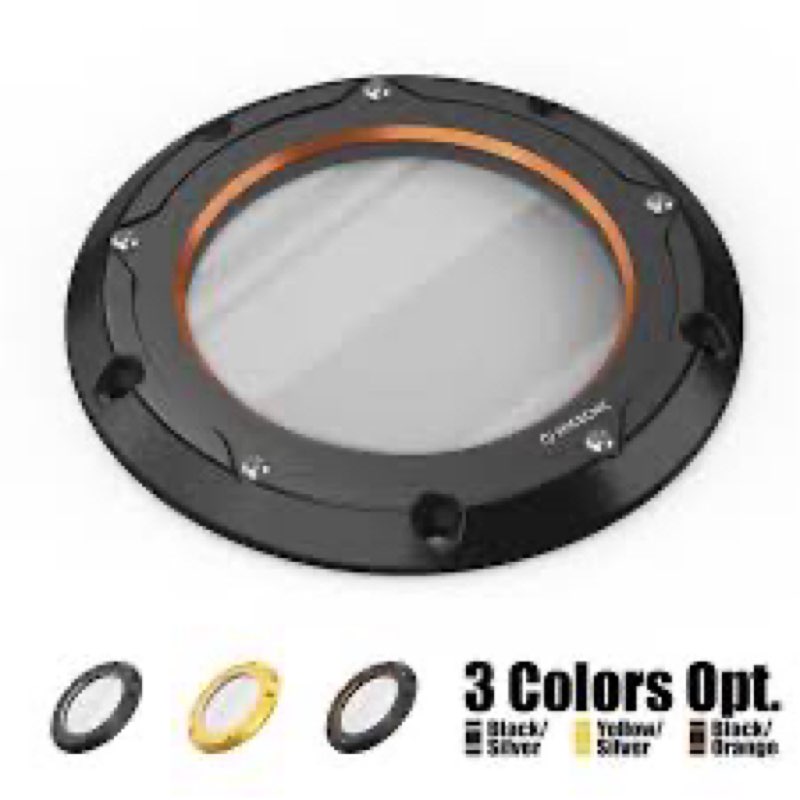 NICECNC Orange Transparent Derby Cover Clutch Cover Primary Side Cover Aluminum CNC Compatible with 