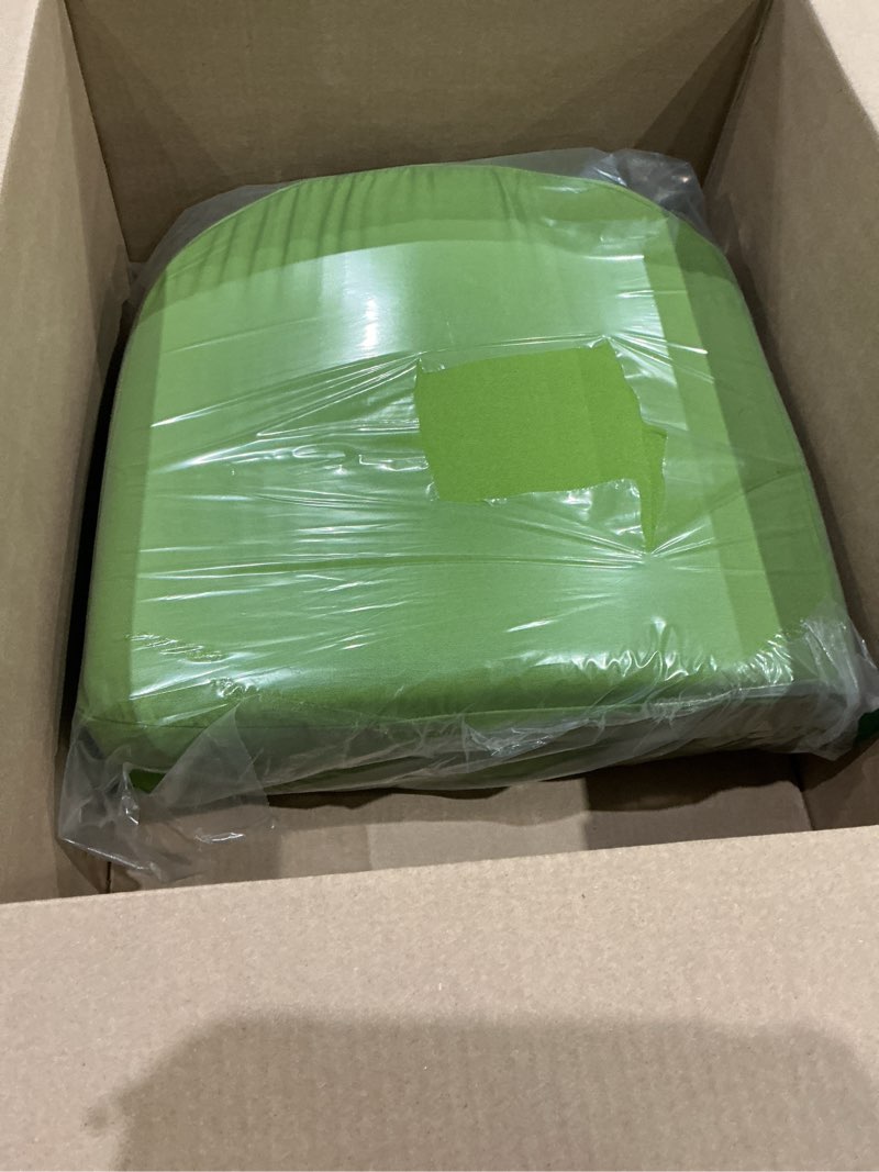 Condition photo showing As Is for incomplet  idee-home outdoor chair cushions set of 4, thick 17\" x 17\" x 3\" patio chair cushions for outdoor furniture waterproof with ties, seat cushion, patio chair pads dining chair green green 17x17x3 inch-u shaped 4