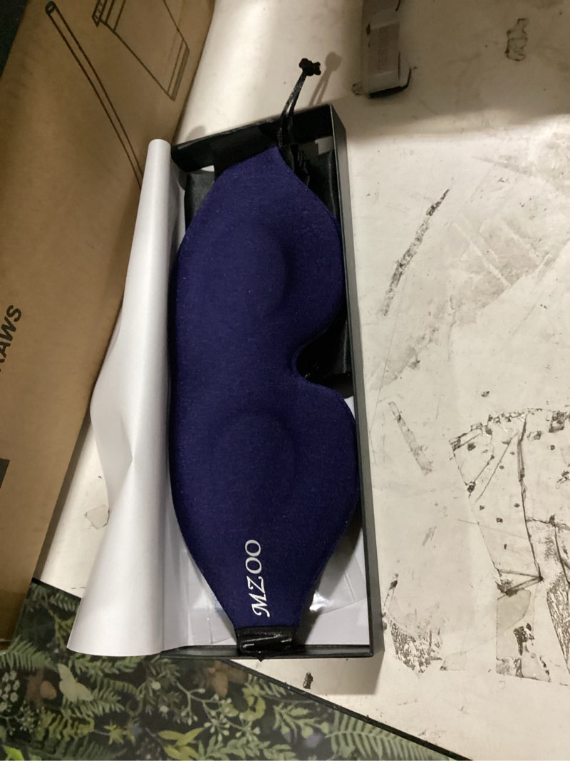 Condition photo showing Good Condition for mzoo luxury sleep eye mask for side sleeper men women, zero eye pressure 3d sleeping mask, light blocking patented design night blindfold, soft eye shade cover for travel, blue c-blue