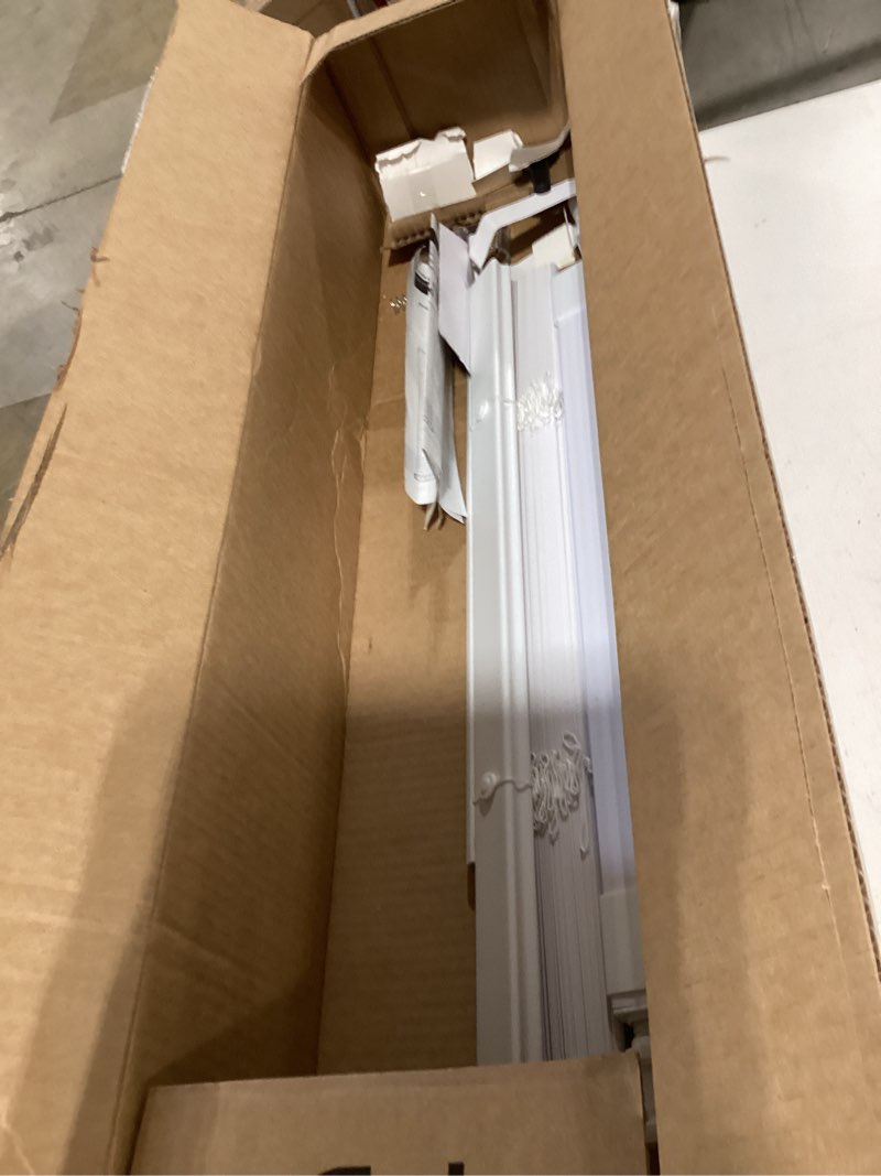 Condition photo showing As Is for lazblinds no tools no drill cordless 1" vinyl mini blinds, 100% privacy s-curve blinds for indoor windows, room darkening horizontal window blinds and shades for home, 20" w x 48" h, white white 20" w x 48" h