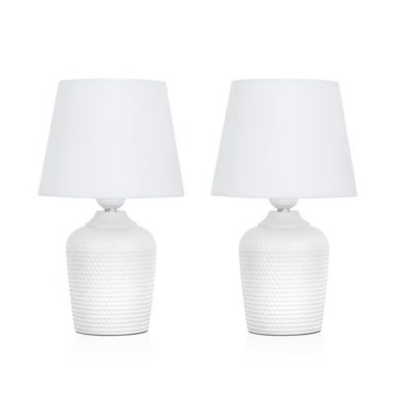 small table lamps set of 2, bedside nightstand lamps for bedroom