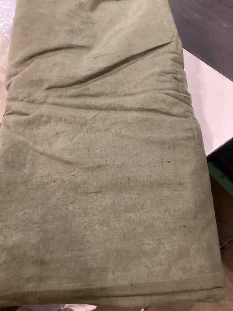 Condition photo showing Good Condition for european linen true blackout curtain - single panel, 96x96, hunter green