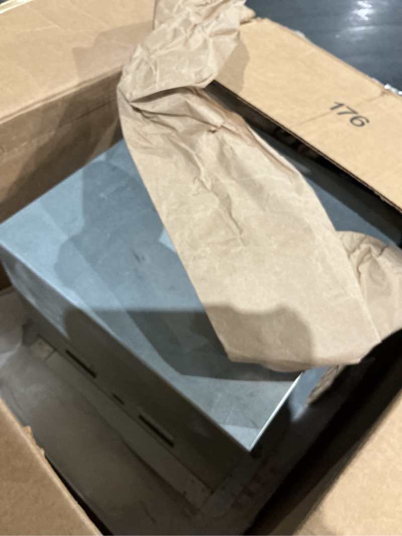 Condition photo showing As Is for amazon basics ab-bv100 bathroom exhaust fan, 110 cfm, 1.0 sone, ultra quiet operation, energy star certified, white