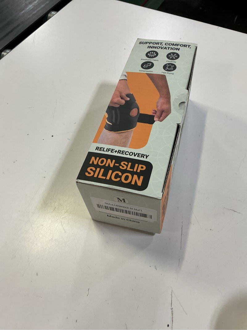 Condition photo showing New/Like New for dr. brace elite knee brace with side stabilizers & patella gel pads for maximum knee pain support and fast recovery for men and women-please check how to size video (mercury, medium) medium mercury