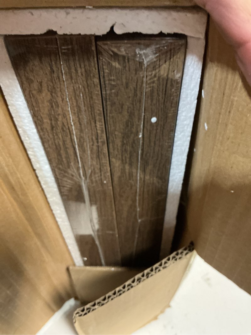 Condition photo showing Good Condition for acovy 24 inch floating shelves, 9.3" deep floating shelf wall mounted, 24" wall shelves, rustic deep bookshelf, large display shelves & storage shelves for bedroom, living room, brown, set of 2