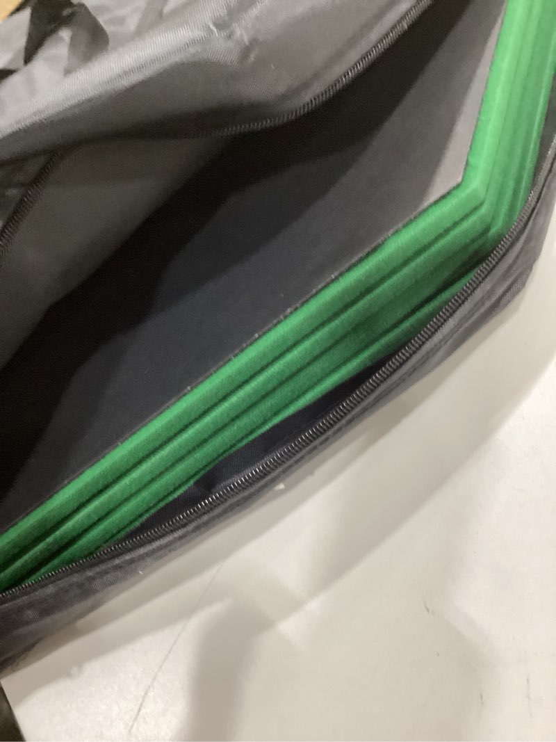 Condition photo showing As Is for 48" 8-Player Foldable Poker Table Top, Casino Texas Hold'em Layout, Portable Anti-Slip Blackjack Poker Table Mat with Carrying Bag for Family Games Casino