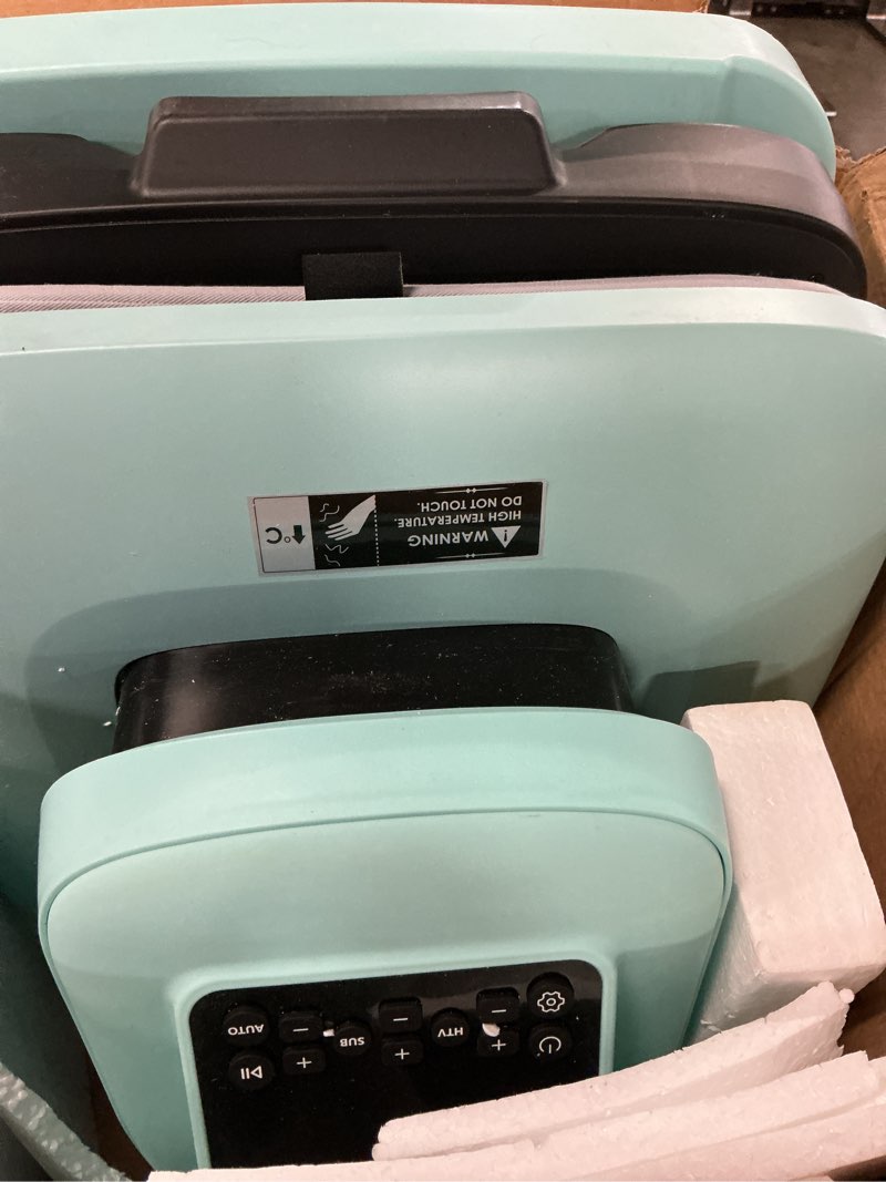 Condition photo showing As Is for vevor auto heat press machine, 15 x 15 inch, t-shirt press machine with auto release and adjustable pressure, digital display, rapid heating, for sublimation, vinyl, heat transfer projects, green