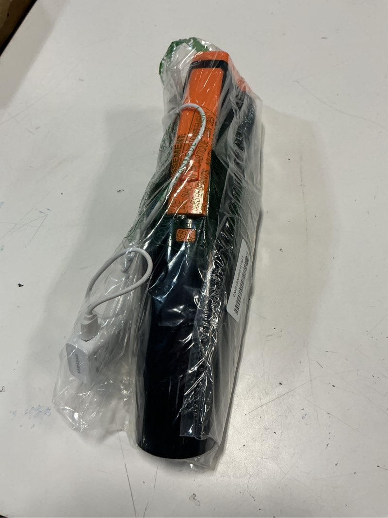 Condition photo showing As Is for car vacuum portable with led light, high power suction, lightweight rechargeable hand vacuum, hand held vacuum cleaner for car home office, pet hair, orange