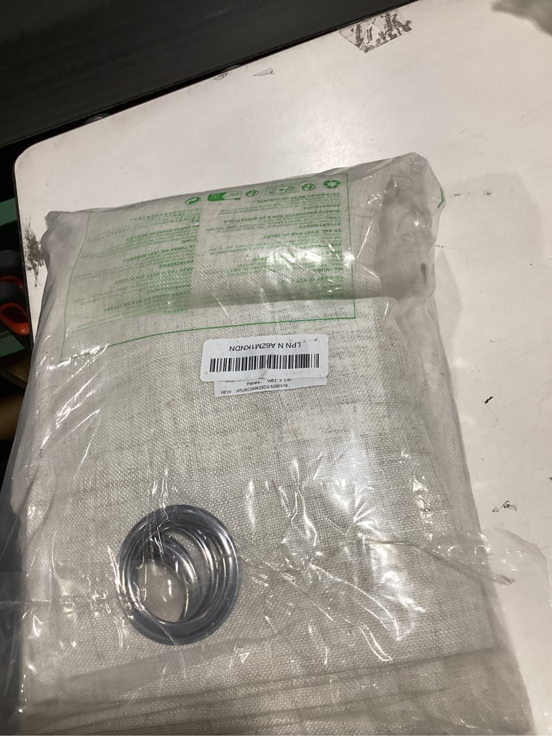 Condition photo showing Good Condition for NICETOWN Linen Burlap Curtains for Windows 90 inch Length, Grommet Decorative Linen Blend Semi Sheer Drapes Privacy with Light Filtering for Living Room/Bedroom, 2 Panels, W52 x L90