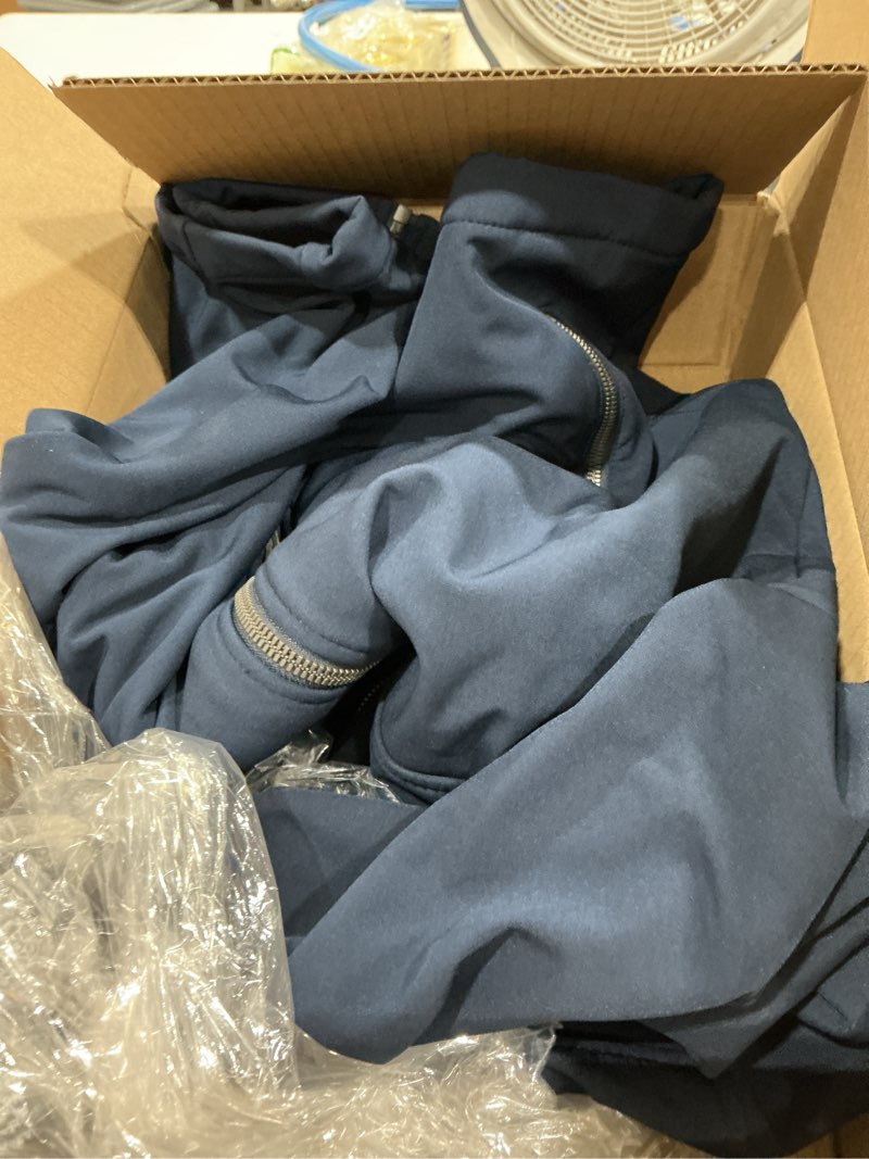 Condition photo showing Good Condition for tommy hilfiger men's hooded legacy fleece jacket black/charcoal small