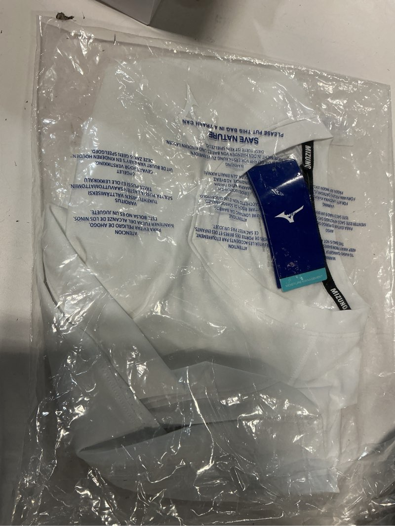 Condition photo showing Good Condition for (XXS)Mizuno Women's Spike Short Sleeve Volleyball Jersey | Womens Semi-Fit Short Sleeve |White | US Women