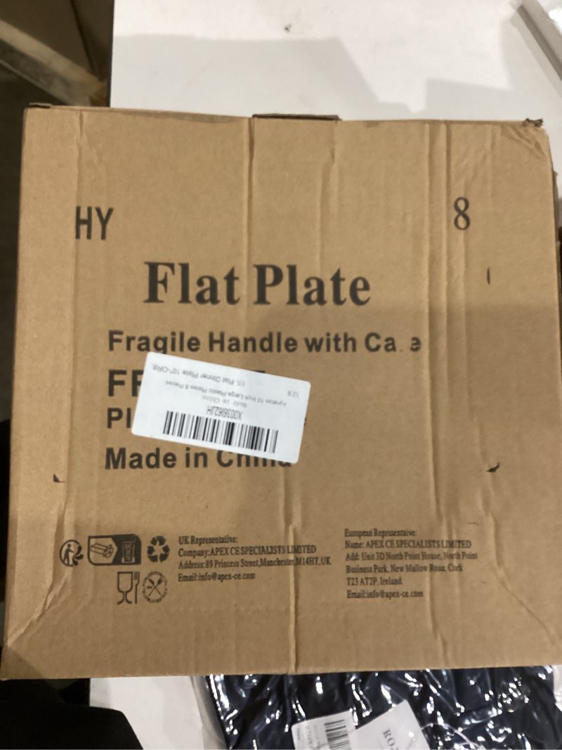 Condition photo showing New/Like New for Kyraton 10 Inch Large Plastic Plates 8 Pieces, Dishwasher Safe, Unbreakable And Reusable Light Weight Dinner Plates Microwave Safe BPA Free (Orange) 4. Orange