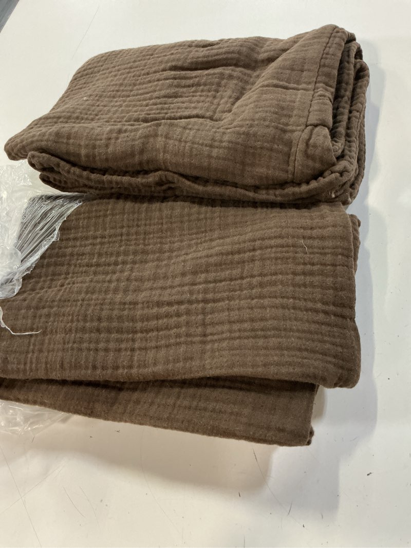 Condition photo showing Good Condition for organic cotton gauze sham set, standard, chocolate