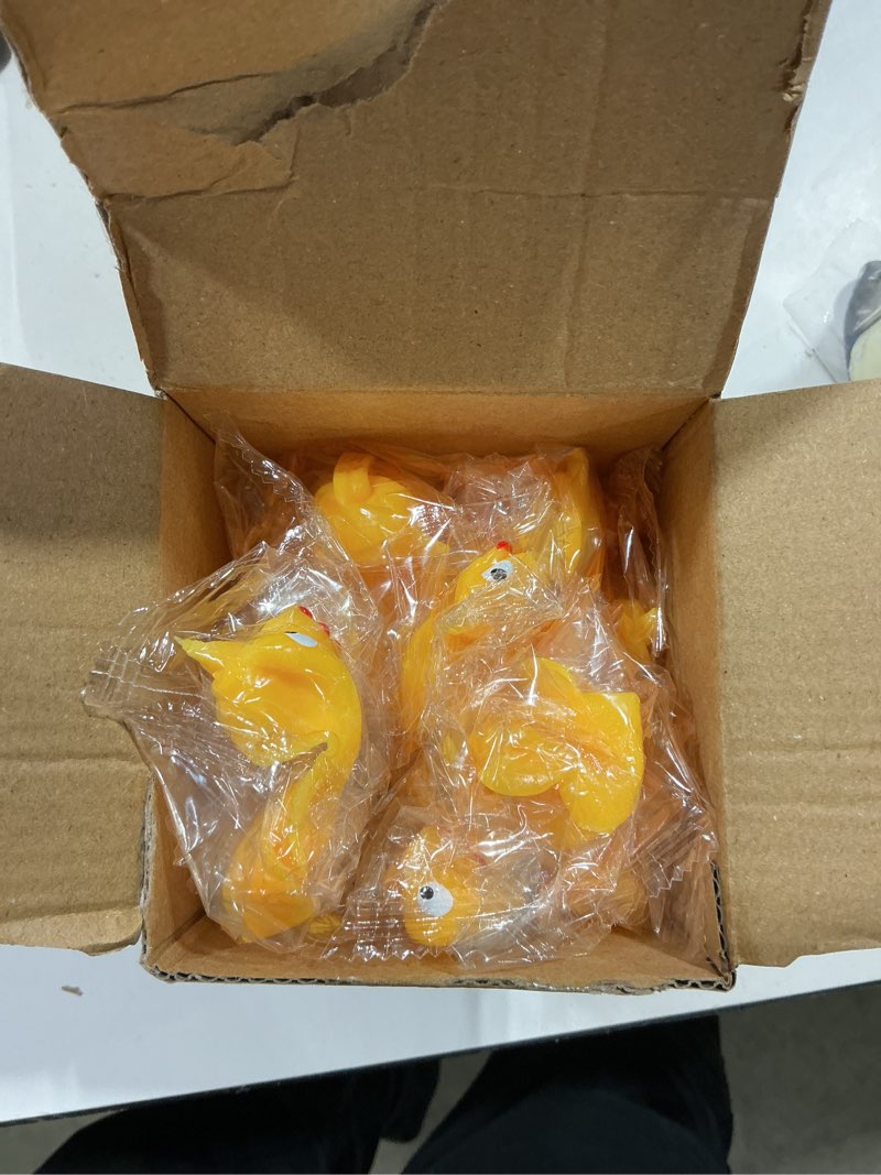 Condition photo showing Good Condition for poplay 42pcs flying chicken slingshot, party favors treasure box toys for kids, flicking rubber chickens finger toys for birthday party activity gift, classroom prizes, goodie bag stuffer