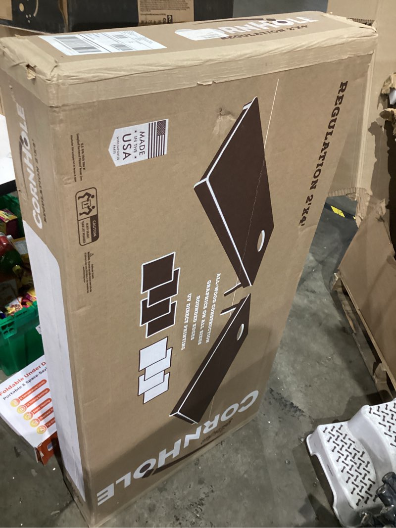 Condition photo showing New/Like New for YouTheFan NHL 2’ x 4’ Professional Wood Cornhole Game Colorado Avalanche 2' x 4' Team Colors