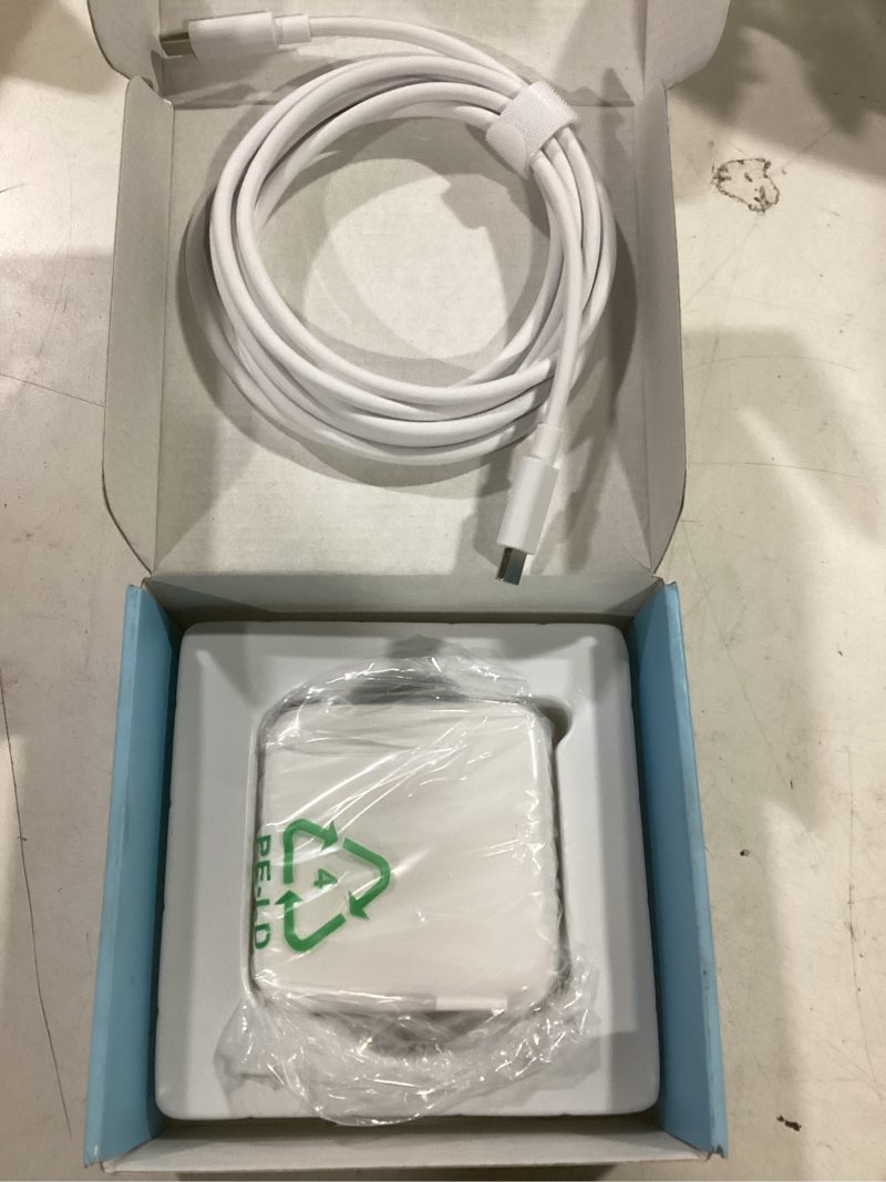 Condition photo showing New/Like New for Charger for MacBook Air MacBook Pro 13 14 15 16 inch 2025 2024 2023 2022 2021 2020, M1 M2 M3 M4 Laptop 70W USB C Power Adapter, iPad, LED, 6.6FT USB-C Cable, Charging as Fast as Original Quality white