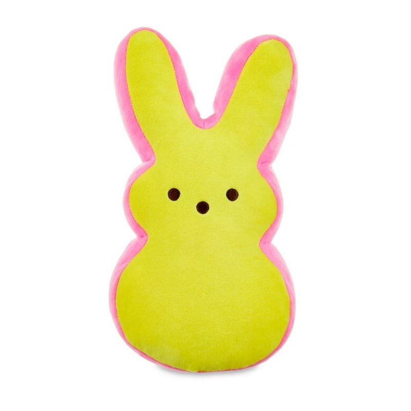 peeps plush bunny ages 3+ stuffed animal & plush toy, yellow and pink, 12"