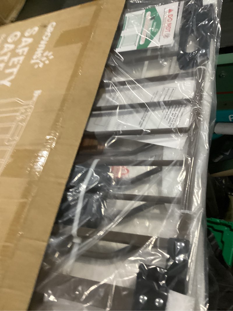 Condition photo showing Good Condition for mom's choice-grownsy baby gate for stairs, 30.5"-48.4" pressure mounted baby gate for top of stair&doorway with v-shaped rods, anti-trip pedal,wide stairs dog gate easy install w/red reminder,brown brown 29"-48"*30"