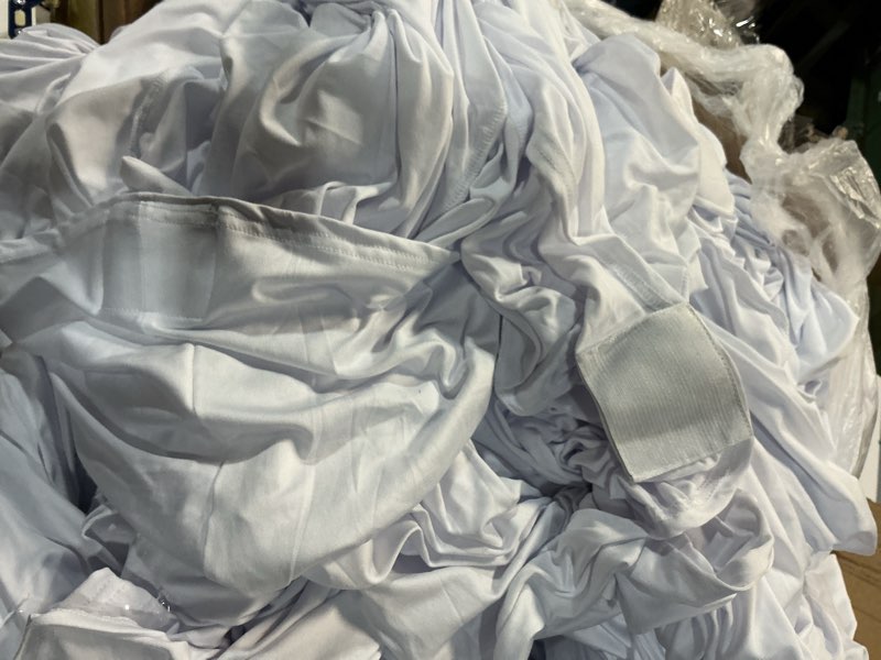 Condition photo showing Good Condition for 50 pack white stretch chair covers, spandex dining chair slipcovers, wrinkle resistant reusable covers for wedding, party, banquet & events white 50
